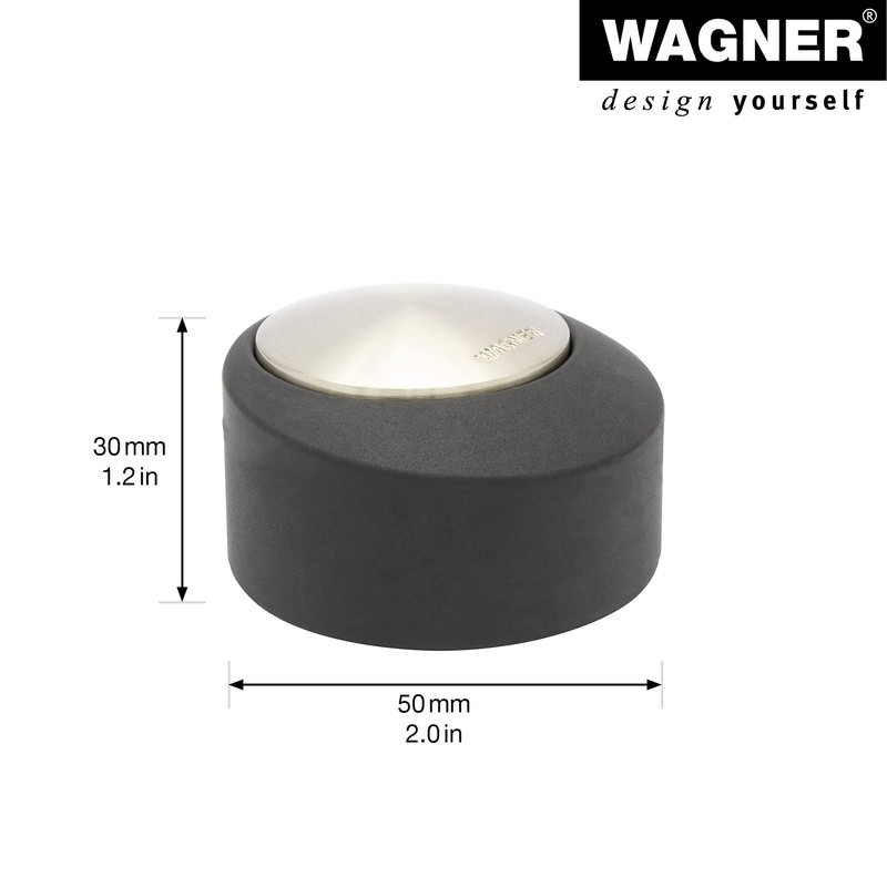WAGNER Design-Boden-Türstopper SCREW OR GLUE / Schrauben oder Kleben -