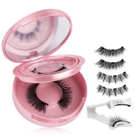Magnetic Eyelashes Set - Magnetic Lashes with Applicator, Natural Look False Eyelashes, Reusable Eyelashes without Glue