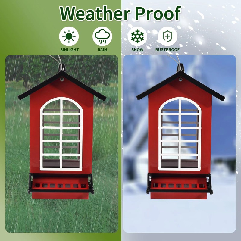 Bird Feeder Squirrel Proof Metal Hanging for Outdoor Wild Bird
