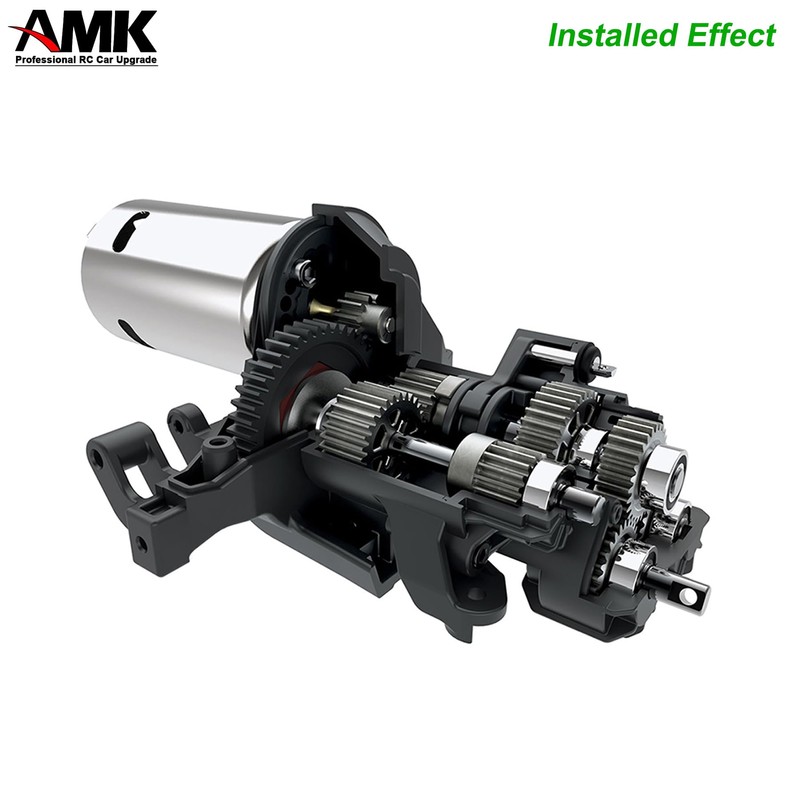 AMK 32P 2-Speed TRX4 Transmission Case Metal Transfer Gearbox for