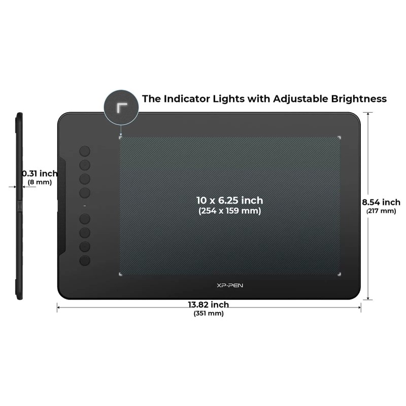 XP-Pen XPPen Deco 01 V2 Graphics Tablet 10x6.25 Inch Drawing