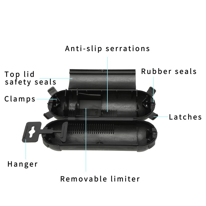 4-Pack Outdoor Extension Cord Safety Covers with Waterproof Seal, Rain