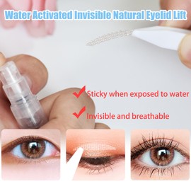 1200 Pcs Breathable Eyelid Lift Strips, Mesh Tape for Hooded Droopy Lids, Water Activated Invisible Eyelid Lifter