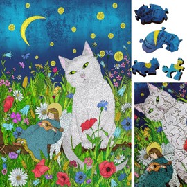 FoxSmartBox Wooden Jigsaw Puzzle for Adults by FoxSmartBox - 200 Pieces - Silent Night