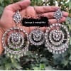 Unbranded Bollywood Indian Ethnic Big Jumbo Stone Chandbali Earrings With