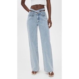 Lioness Women's Cocquette Jeans, Light Denim, Blue, M