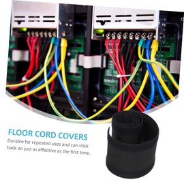 TEHAUX 6pcs Flexible Cable Sleeves Carpet Cord Covers Floor Protective Covers for Wire Management Easy to Cut Install Safe Material for Home Office