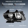 KUIPERAUTO Halogen Headlights Assembly Compatible for 2011-2014 Dodge Charger Black