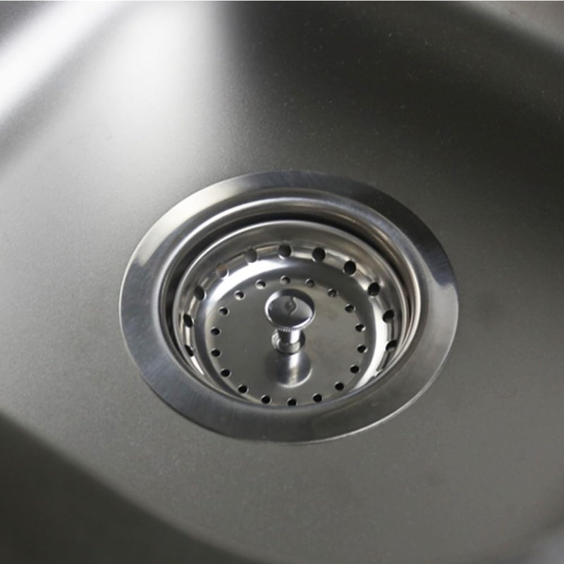 4-1/2'' Kitchen Sink Basket Strainer Waste Kit with Stainless Steel