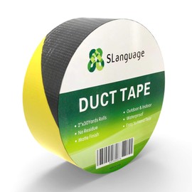 SLanguage Hazard Safety Warning Stripe Tape, 2 Inch X 30 Yards High Visibility Barricade Adhesive Tape for Floor, Walls, Pipes and Equipment Marking Black on Yellow