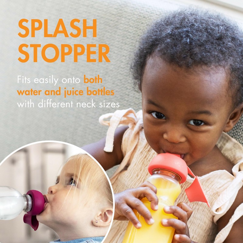 Boon Snug Sip Universal Water and Juice Silicone Bottle Toppers