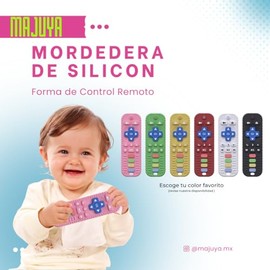 MAJUYA Mordedera para Bebe Control Remoto de Silicona Libre de BPA  Control de silicona para bebe - Juguetes para bebe de 0 a 12 meses para aliviar...