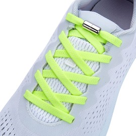 Elastic Shoelaces, No Tie Shoe Laces,Tieless Shoelaces for Kids and Adults Neon Green