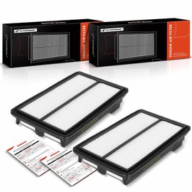 A-Premium 2-PC Engine Air Filter Compatible with Honda Civic 2006-2011, Element 2007-2011, 2.0L 2.4L, Replace# 17220RRAA00, 17220-RRA-A00