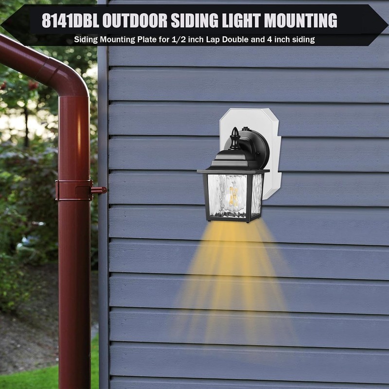 Siding Mounting Block, Outdoor Light Mounting Block White Vinyl Siding