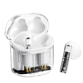 Wireless Earbuds For Blackview A52/ A85/ A55/ A80/ A95/ A100/ A60/ A70/ A70E, IPX4 Clear Casing True Wireless 5.3 Stereo Music Lightweight Sport In Ear Earphones Headphones (WHITE)