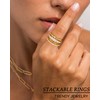 KAERUN Stackable Gold Rings for Women Non Tarnish 14K Gold