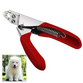 Accessotech Red Pet Nail Clippers Cutter for Dogs Cats Birds Guinea Pig Animal Claws Scissor Cut