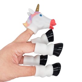 AQKILO® Unicorn Finger Puppet Set, Animals Puppet Show Theater Props, Novelty Toys Weird Stuff Gifts