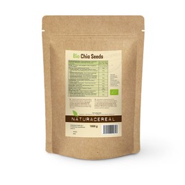 Naturacereal Naturacereal Bio Chia Samen 1kg - Reich an Omega-3 und Ballaststoffen, rein pflanzliche Proteinquelle - ideal für Smoothies, Overnight Oats und Backwaren
