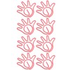 100Pcs Paper Clip Metal Hand Shaped Design Rustproof Paperclip Decoration