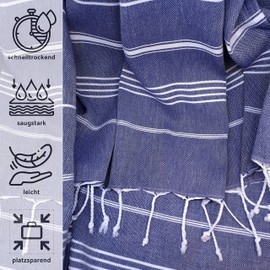 Decorous Hammam Towel XXL Beach Towel Sauna Towel – Fast-Drying Absorbent Lightweight Towel Bath Towel Sports Towel Travel Towel for Women Men and Kids 100% cotton, Oeko-TEX.