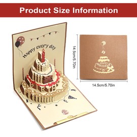 LQIOACU Birthday Card, 1 Piece, Suitable for Surprise Greeting Cards for Family and Friends, Perfect for Birthday Parties, Gatherings