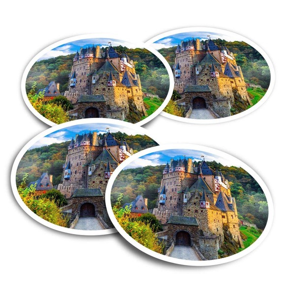 Vinyl Stickers (Set of 2) 10cm - Burg Eltz Medieval