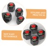 Zerodeko 4pcs Cute Red Rose Tire Valve Stem Caps Dustproof