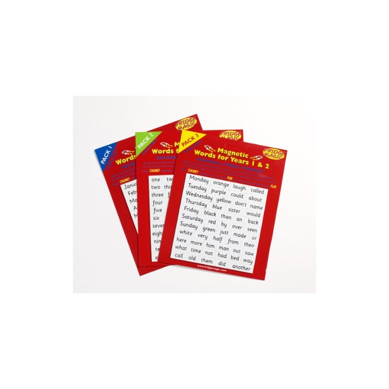 National Literacy Strategy Magnetic Words for Years 1&2 TRIPLE PACK