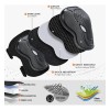 6 Pcs Coderas De Rodilla Con Protector De Muñeca Ajustable