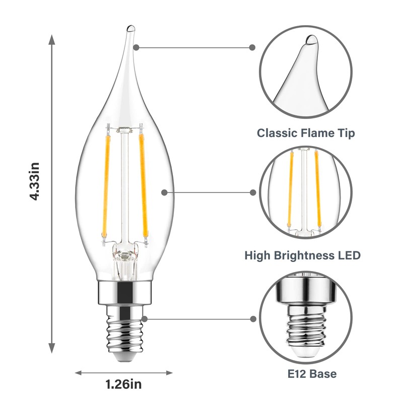 Sengled Candelabra Led Light Bulbs Dimmable, E12 Led Bulb 40