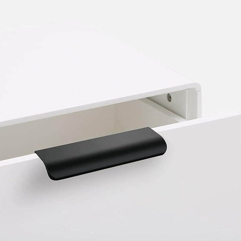 Kisstta Concealed Drawer Handle, Hidden Cabinet Handles, Concealed Black Handle