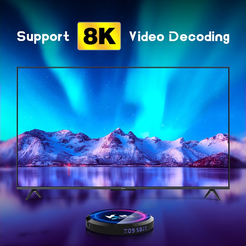 K98 PLUS Android 13.0 Smart TV Box RK3528 Quad-core UHD