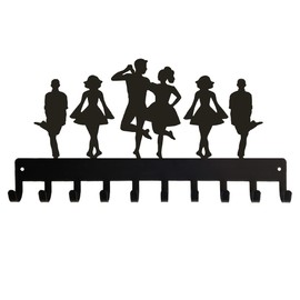 Irish Dance Troupe with Couple - Sports Medal Hanger Display - 14.5 inches with 10 Hooks - Made in The USA - Strong & Sturdy for Multiple Sports Medals, Ribbons & Awards