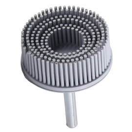 2Inch Bristle Disc Emery Rubber Abrasive Brush Polishing Grinding Wheel for Burr Rust Removal(White 120#)