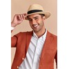 Joywant Men's Kyle Sun Straw Fedora Hat, UPF 50+ Packable