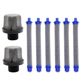 2 PCS 288716 3/4-Inch Inlet Strainer & 6 PCS 288749 Spray Gun Filters – Airless Paint Sprayer Filter Kit Replacement for Airless Sprayers – Fits Most Airless Paint Spray Guns