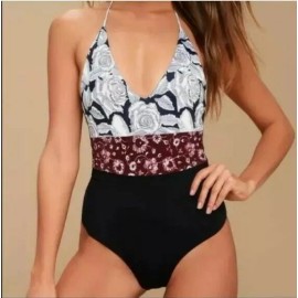 Tavik Reversible Swimsuit Chase One Piece Honey Evening Blue Size Lrg NWT $120