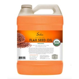 SULU 1 GALLON  PURE 100% ORGANIC UNREFINED FLAX SEED OIL COLD PRESSED ALA 50%