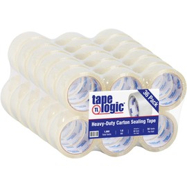 Tape Logic 2 Inch x 55 Yards Clear Hot Melt Packing Tape, 1.6 Mil Thick, Pack of 36 Rolls, For Packaging, Moving, Home and Office