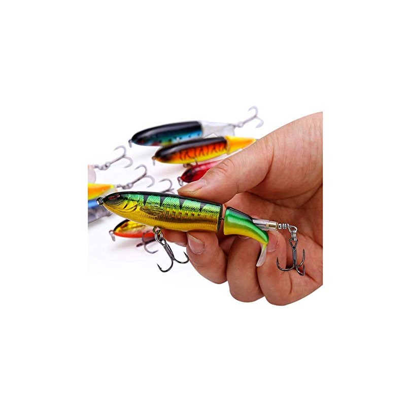 Artificial Bait Fishing Lure Wobbler Set Pencil Whopper Plopper Swimbait