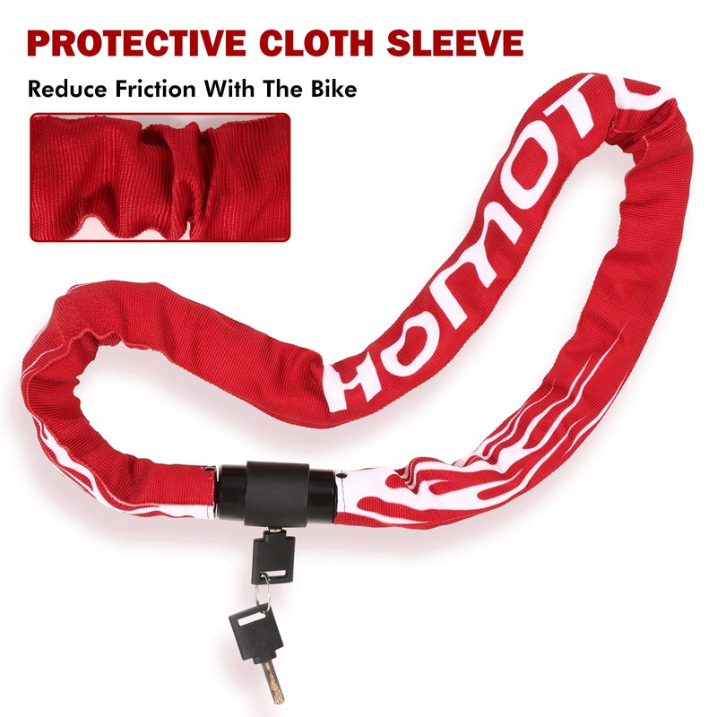 Bicycle Lock High Security with Key, 100 cm Length E