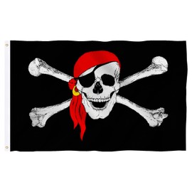 Pirate Flag 3x5 Outdoor Double Sided Heavy Duty Durable 3 Ply Jolly Roger Flags Banner with 2 Grommets
