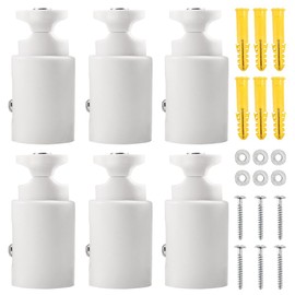 Tulov Set of 6 Radiator Holder, ABS Radiator Mounting Bracket, Bathroom Radiator Mount, for Bathroom Radiators, Compatible with Straight and Curved Bathroom Radiators, Towel Rail Radiator