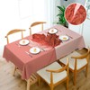 Swono Tablecloth Maple, Autumn Maple Leaf On Coral Pink Table