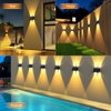 Solar Fence Lights,12 Pack Solar Lights Outdoor Warm White +