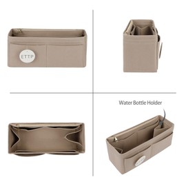 ETTP Purse Organizer Insert For Handbags,Bag Organizer Insert, Compatible with Alam BB and PM,Ella Tote,Telfar Medium, Book Tote M (Beige, XXX-Large)