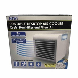 Polar Chill Portable Air Cooler, Air Conditioner, Evaporative Mini Air Cooler with 3 Speeds, 7 Colors. Desktop Cooling fan., 03349
