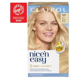 Clairol Nice'n Easy Crème, Natural Looking Oil Infused Permanent Hair Dye, SB1 Ultra Light Natural Beach Blonde